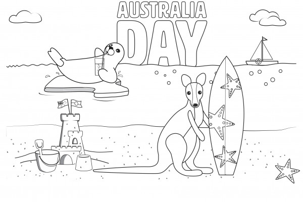 coloring pages australia