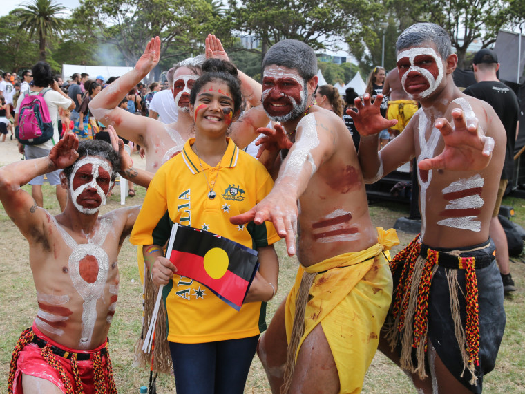 Attendees and performers at Yabun