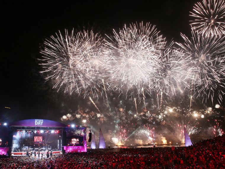 Fireworks finale of Australia Day 2018 Live at Sydney Opera House