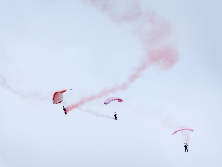 Red Berets parachute over Sydney Harbour on Australia Day 2018