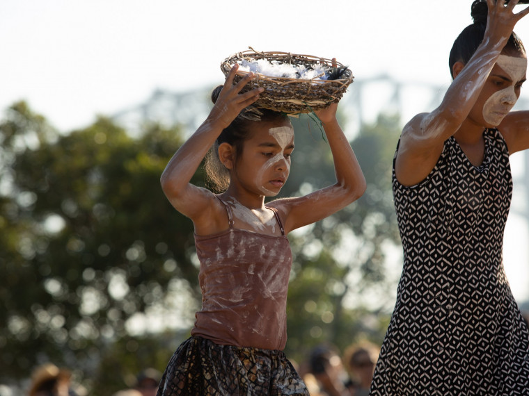 Performers at the Wugulora Indigenous Morning Ceremony