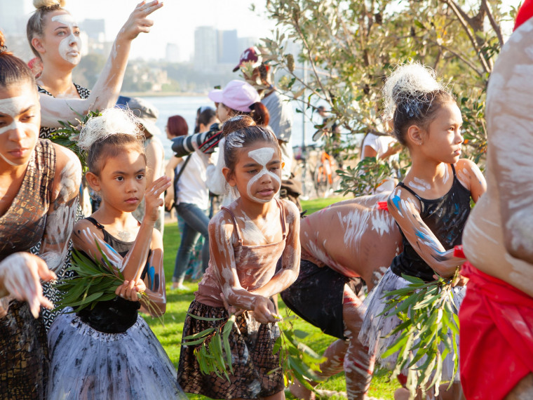 Young dancers at the Wugulora Morning Ceremony