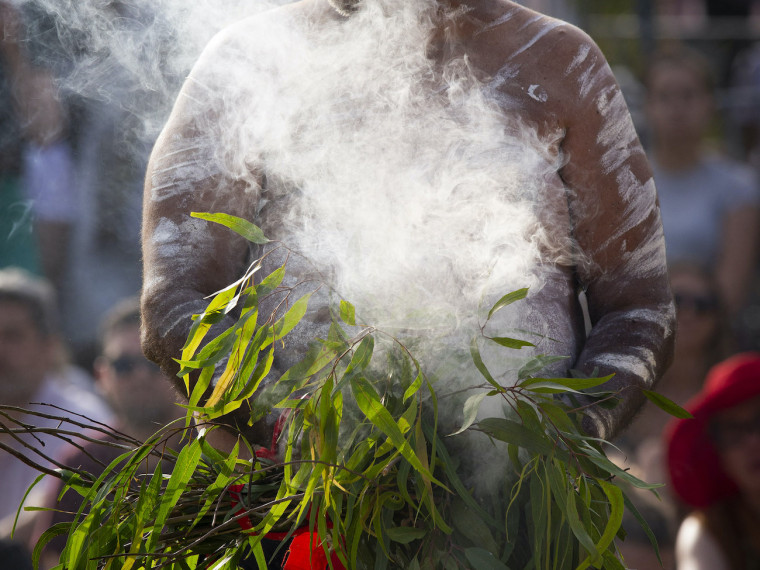 Smoking Ceremony at WugulOra Morning Ceremony