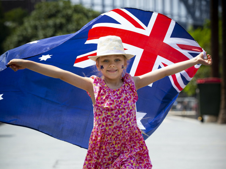 41. Girl with flag