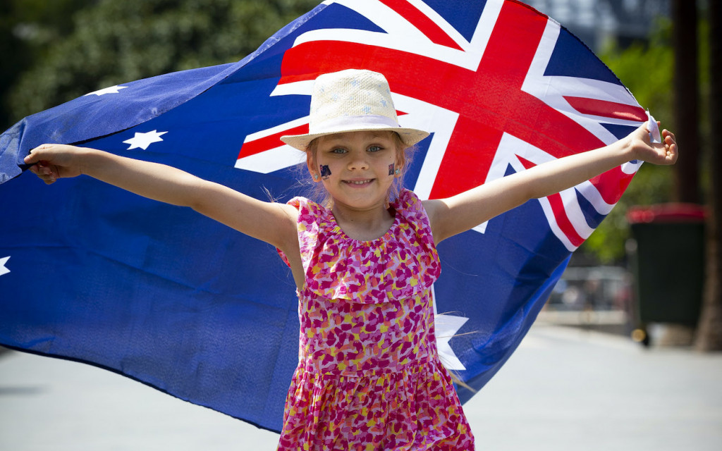 41. Girl with flag