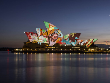 Dawn Reflection Sydney Opera House - artwork by David Miller (Australia Day 2022)