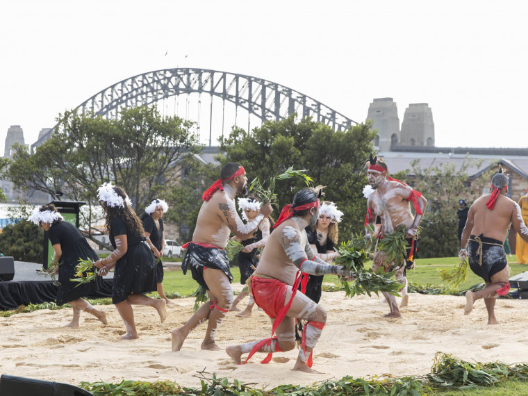 WugulOra Morning Ceremony - Koomurri dancers (Australia Day 2022)