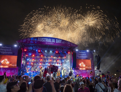 January 26 draws to a close in spectacular style with the Australia Day Live concert at the Sydney Opera House forecourt.