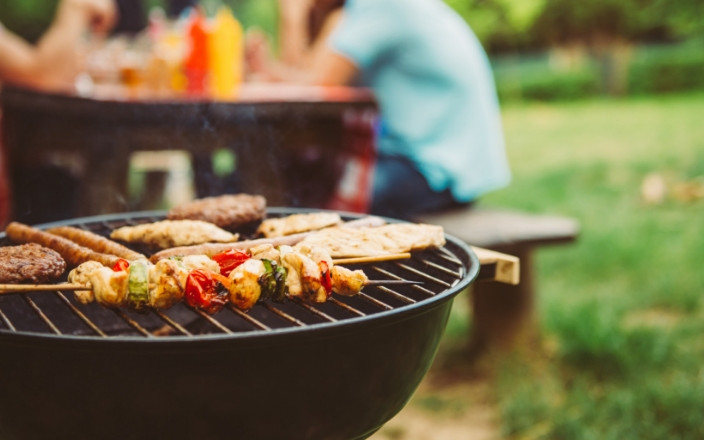 Meat being cooked on a BBQ