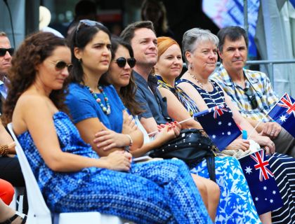 People at a Citizenship or Awards Ceremony