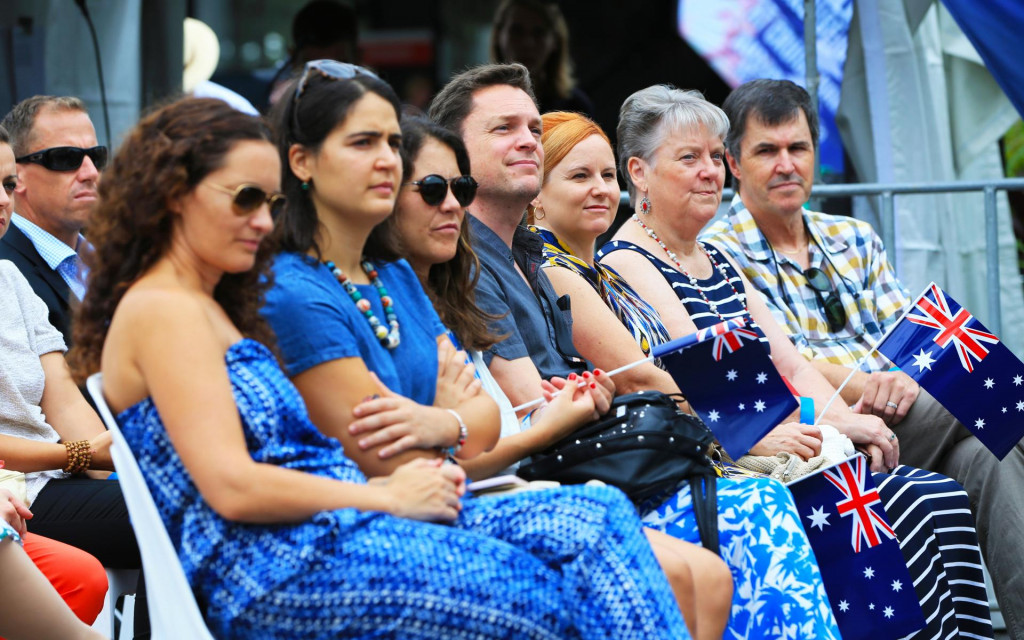 People at a Citizenship or Awards Ceremony