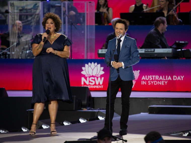 Casey Donovan and John Foreman host Australia Day Live at Sydney Opera House