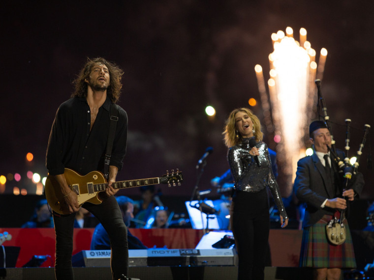 Delta Goodrem singing at Australia Day Live at Sydney Opera House