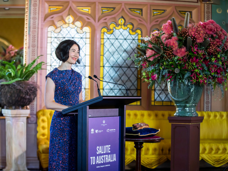Anna Choy at Salute to Australia at Government House