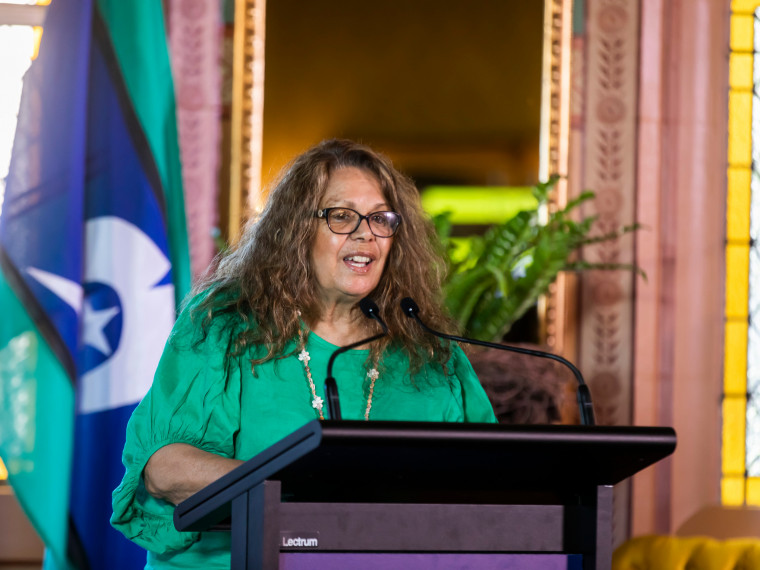 Ann Weldon speaking at Salute to Australia